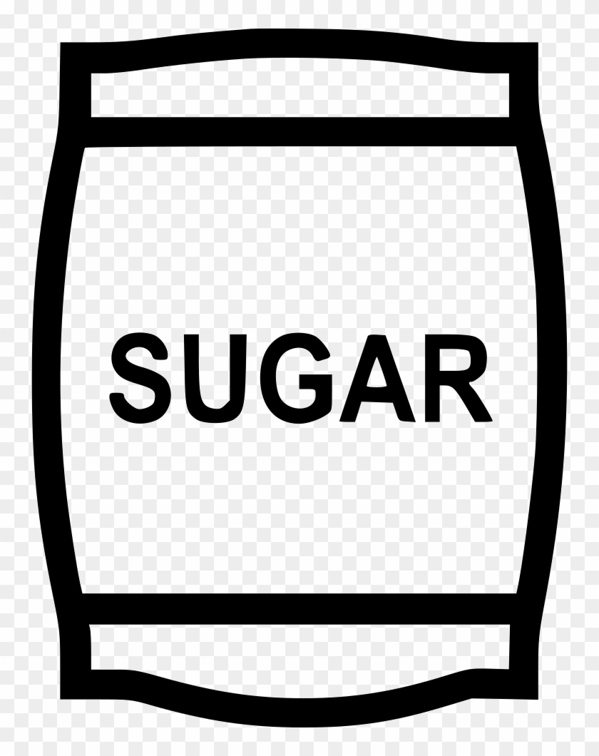 Sugar Bag Png - Black And White Sugar Icon Clipart #844832
