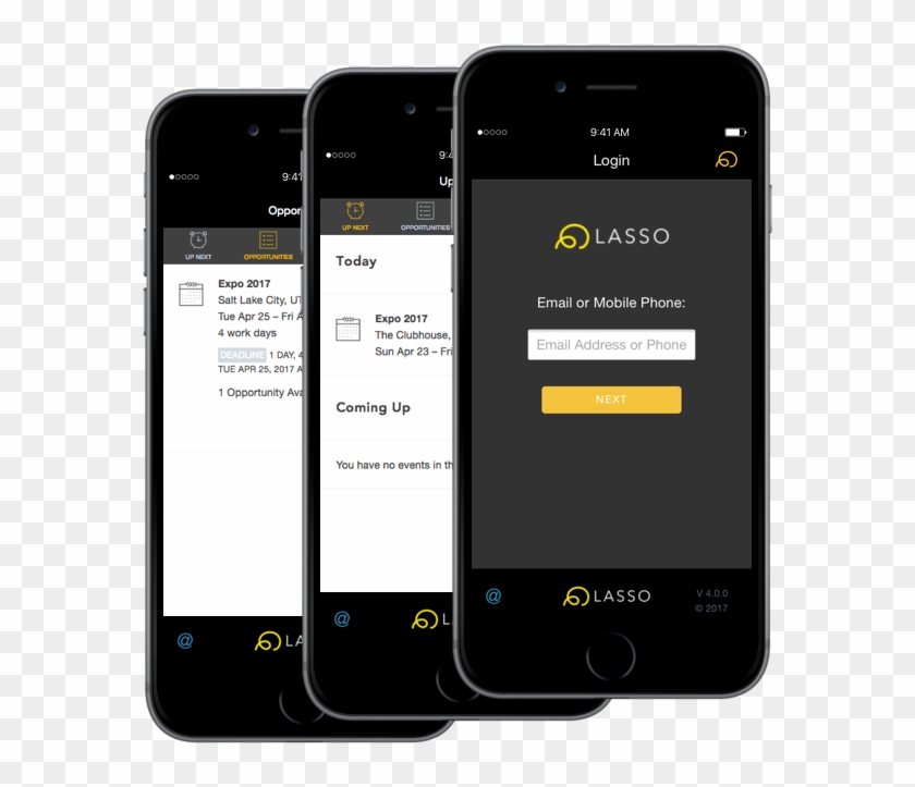 Three Phone Screens - Lasso App Clipart #844892