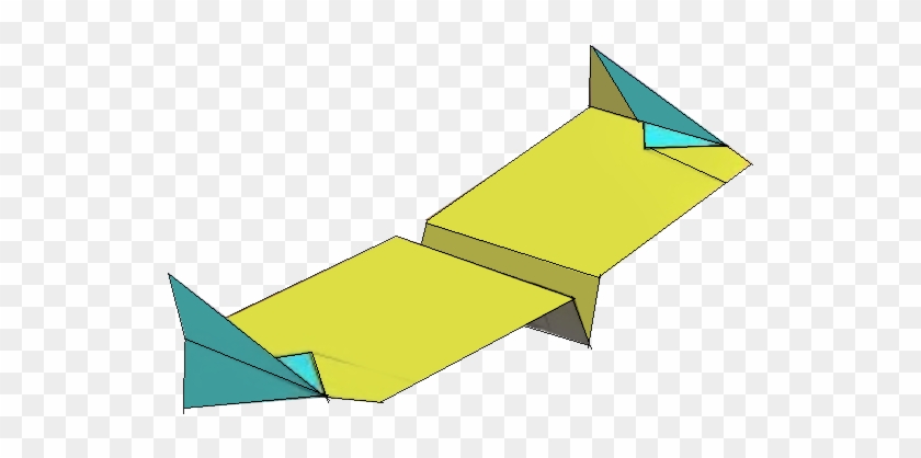 Simple Paper Airplane Flying Wing - Flying Wing Paper Plane Clipart #845012