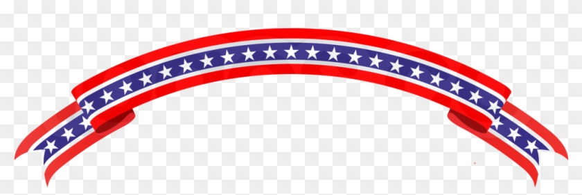 1024 X 316 10 - Patriotic Flag Banner Png Clipart