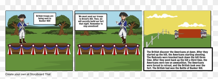 Battle Of Bunker Hill - Cartoon Clipart