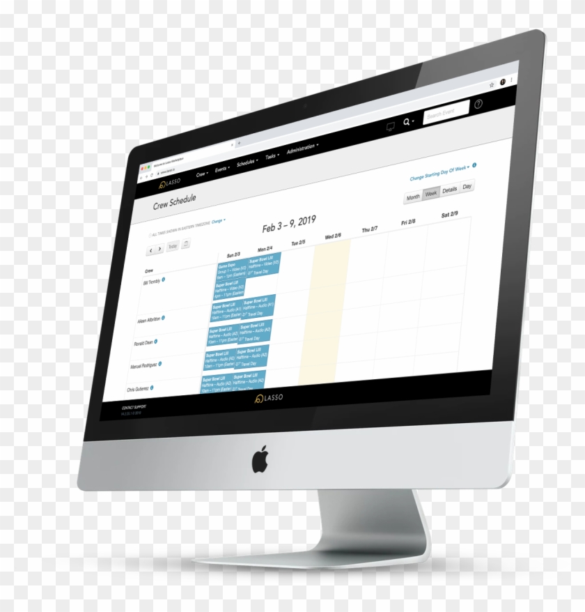 Streamline Crew Scheduling With Lasso - Computer Monitor Clipart