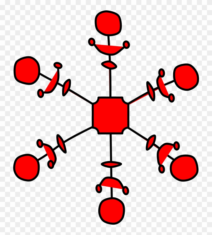 Snowflake, Red, Png - Circle Clipart #845797