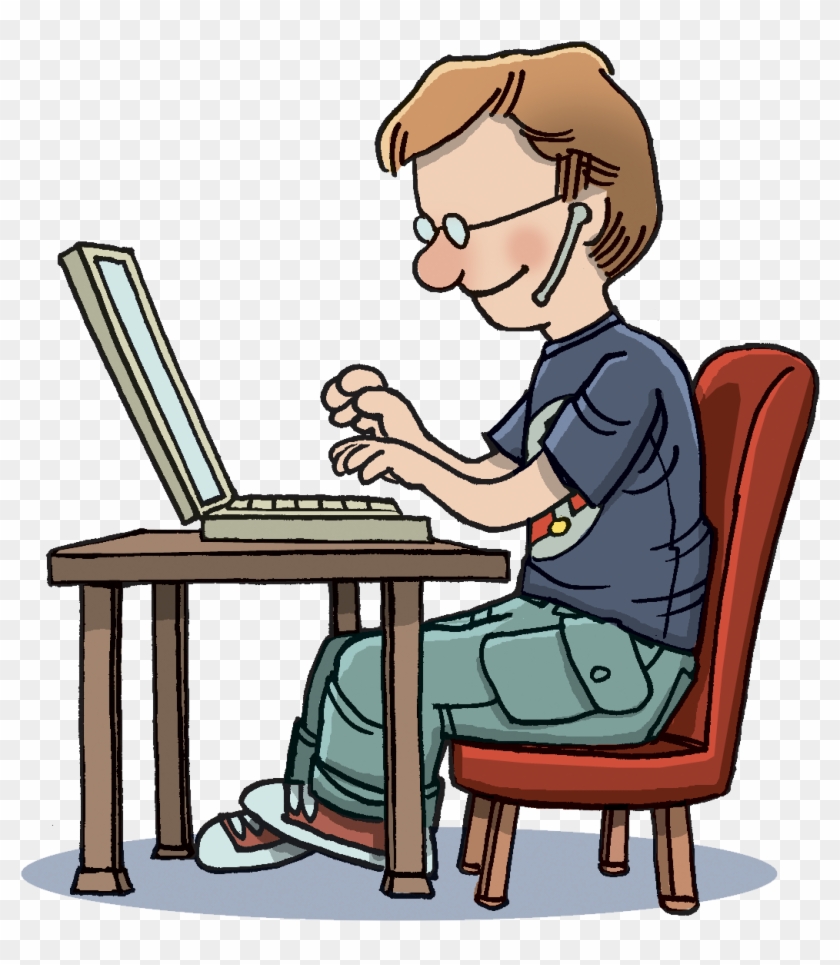 Sick Computer Png - Typing Clipart Transparent Png #845942