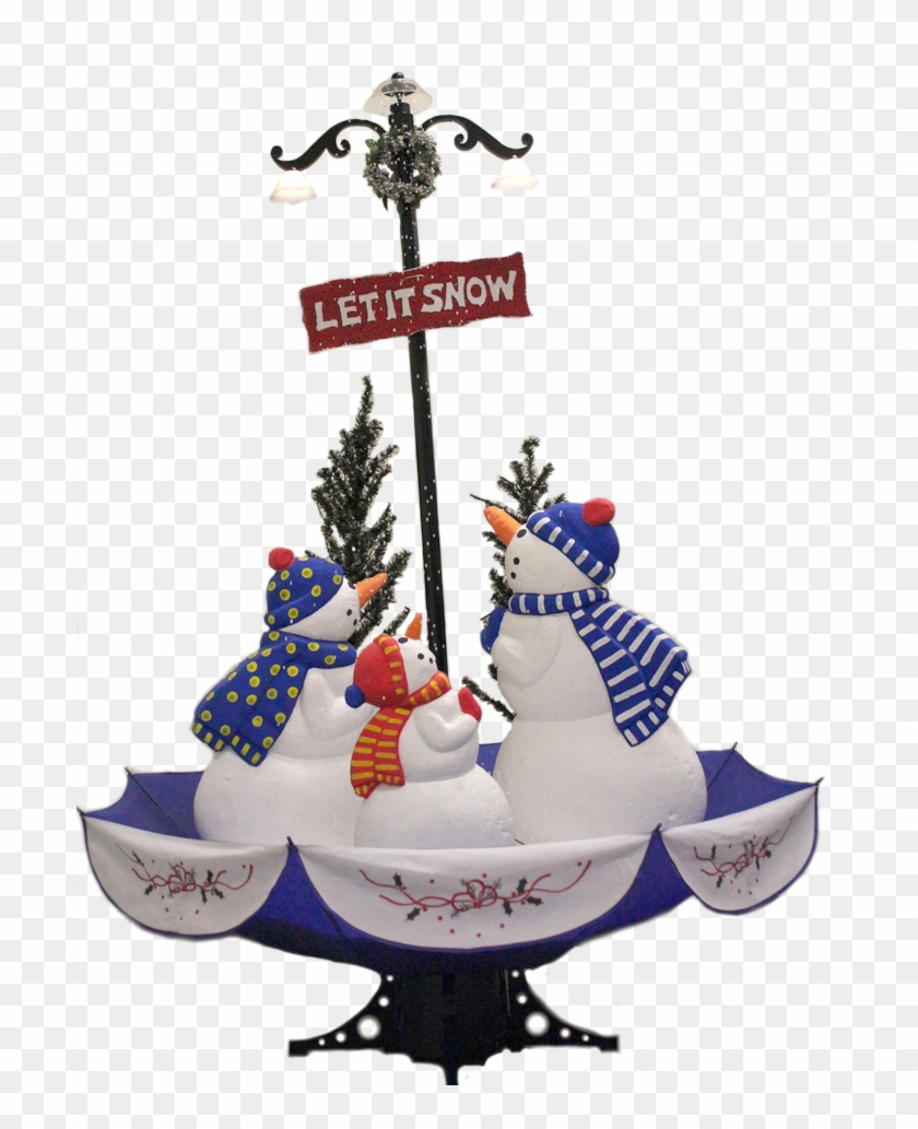 The Snowman Snowing Christmas Tree - Snowing Snowmen Christmas Decoration Clipart #846252