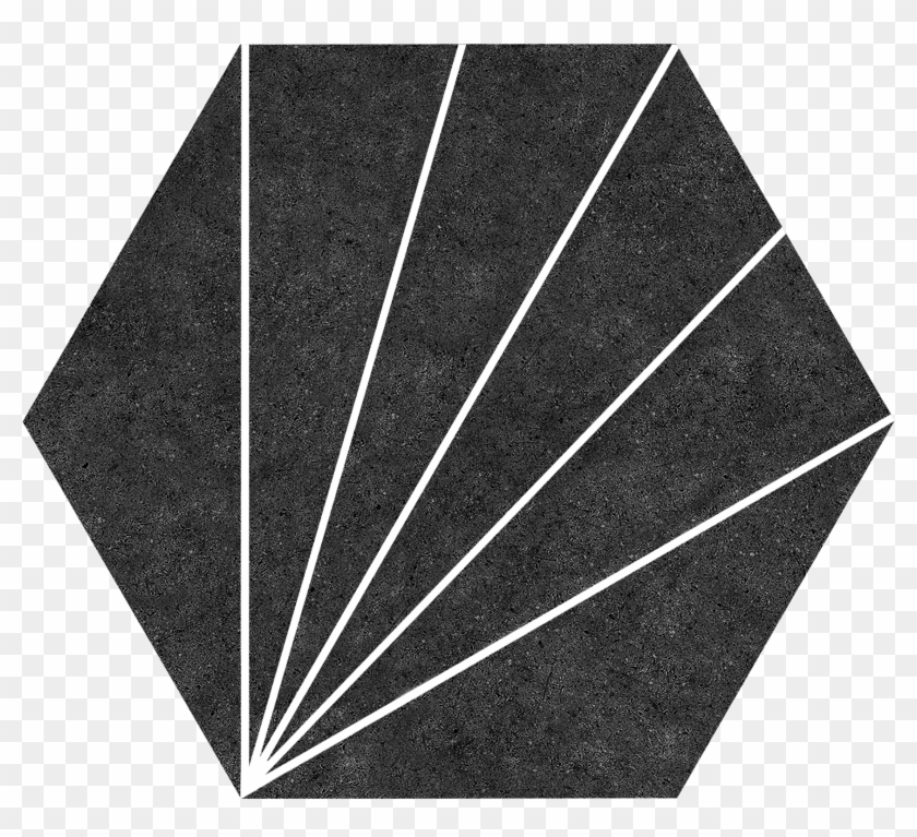Geometric Black Hexagon Tile Deco Aster Nero By Decobella - Art Paper Clipart #846656