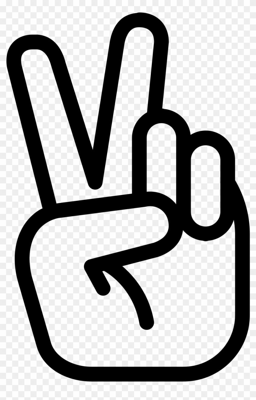 Hand Peace Icon - Peace Hand Sign Icon Clipart