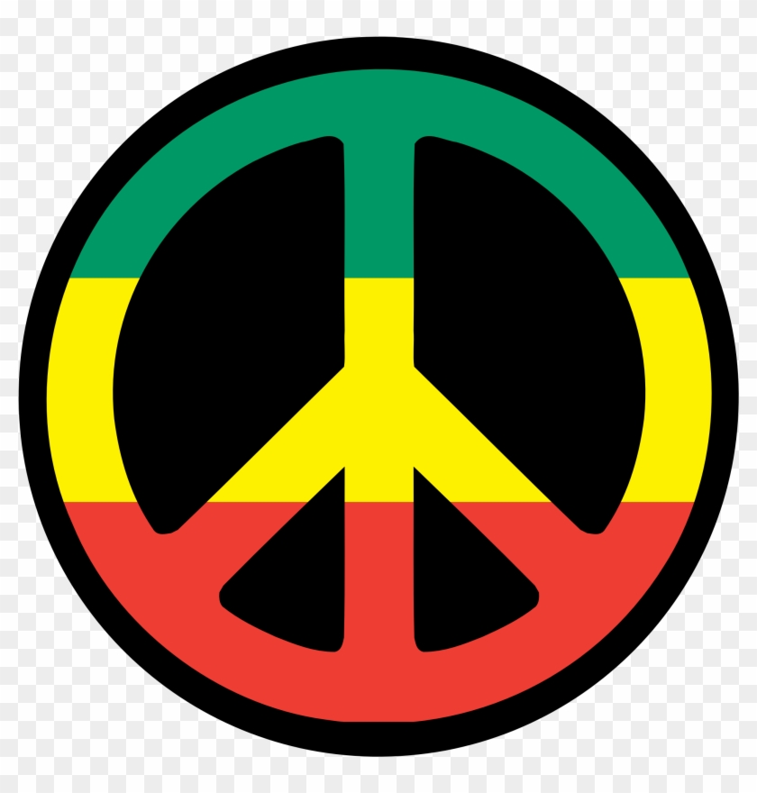 Peace Sighn Pictures - Reggae Peace Logo Clipart #847414