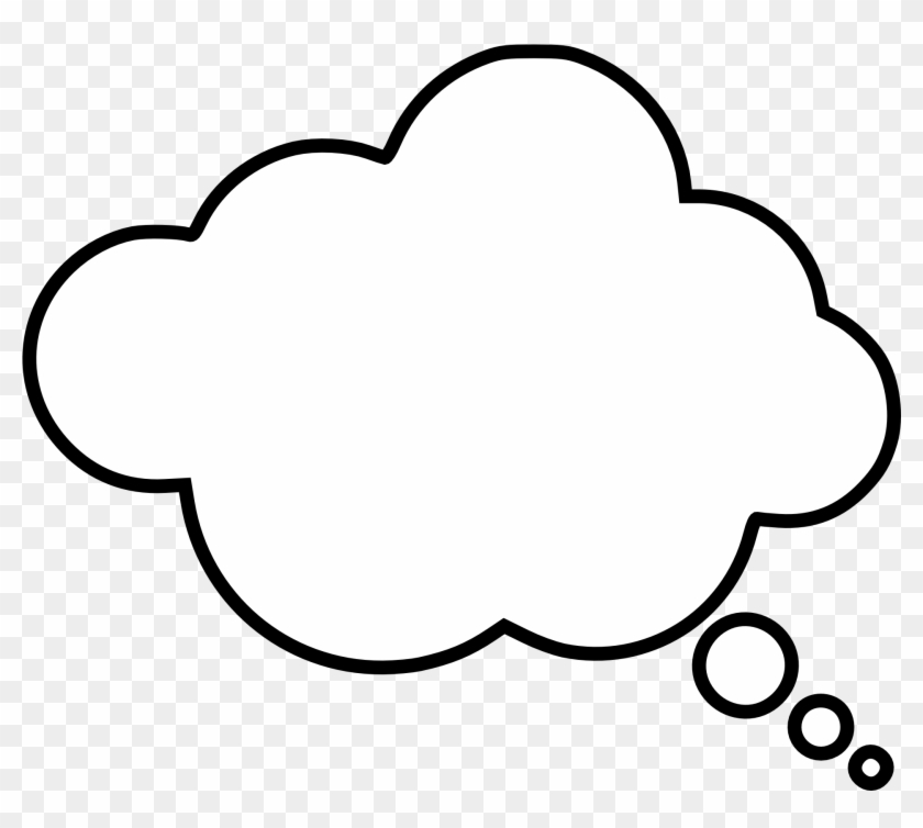 Download Speech Bubble Transparent Png Image - Thought Bubble On Black Background Clipart