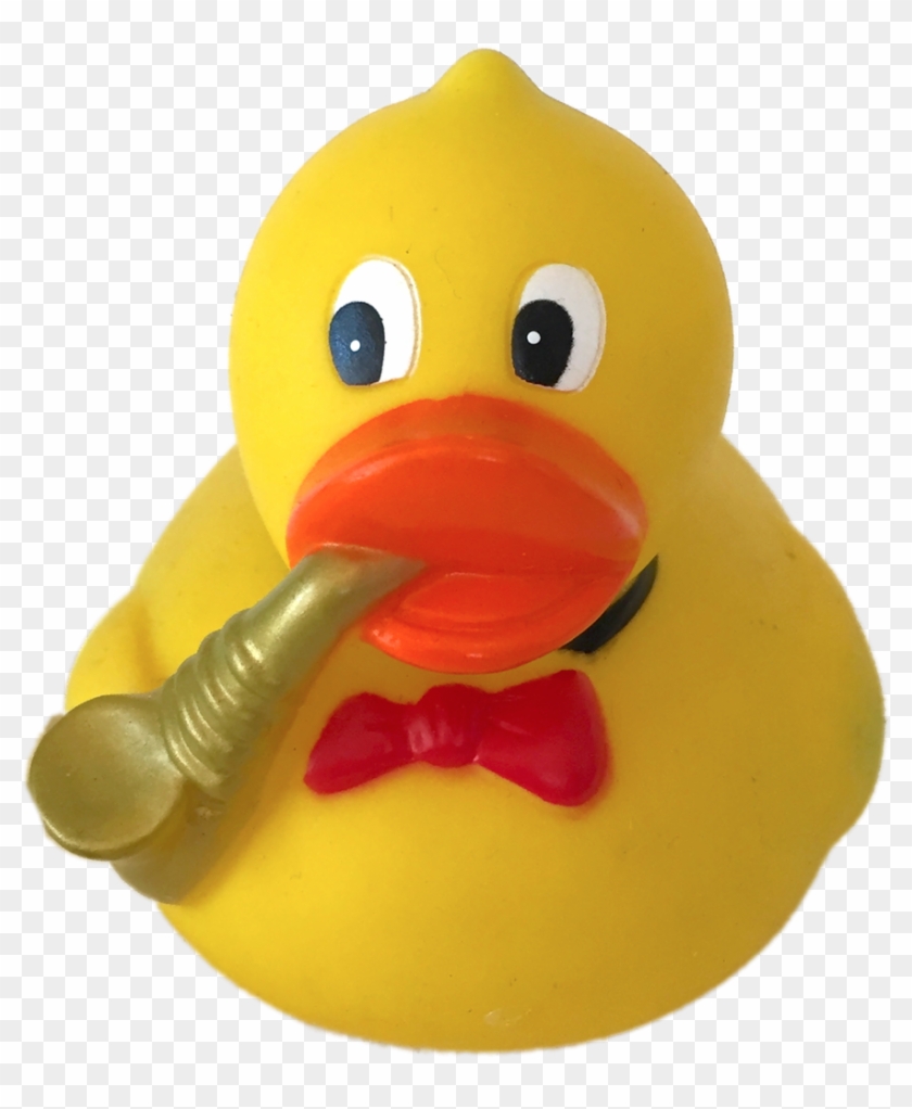Saxaphone Player Rubber Duck Ducks In The Window - Duck Clipart #848231