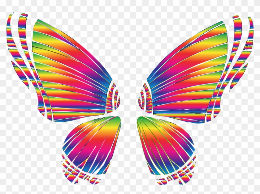 Rgb Butterfly Silhouette 10 8 No Background Bclipart - Butterfly Wings Transparent Background - Png Download #848633