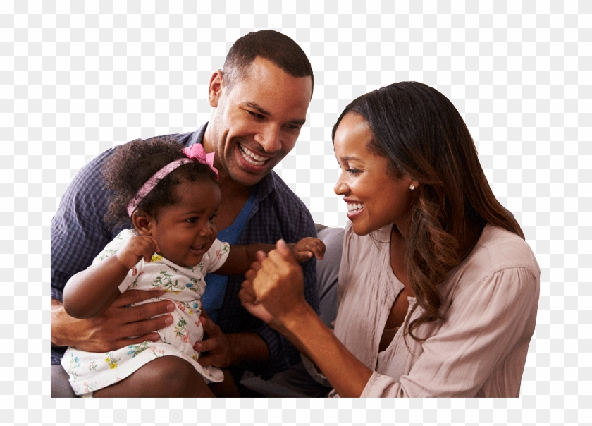 Happy Parents Playing With Baby Girl On Dad's Knee, - Parents Playing With Baby Clipart #848765