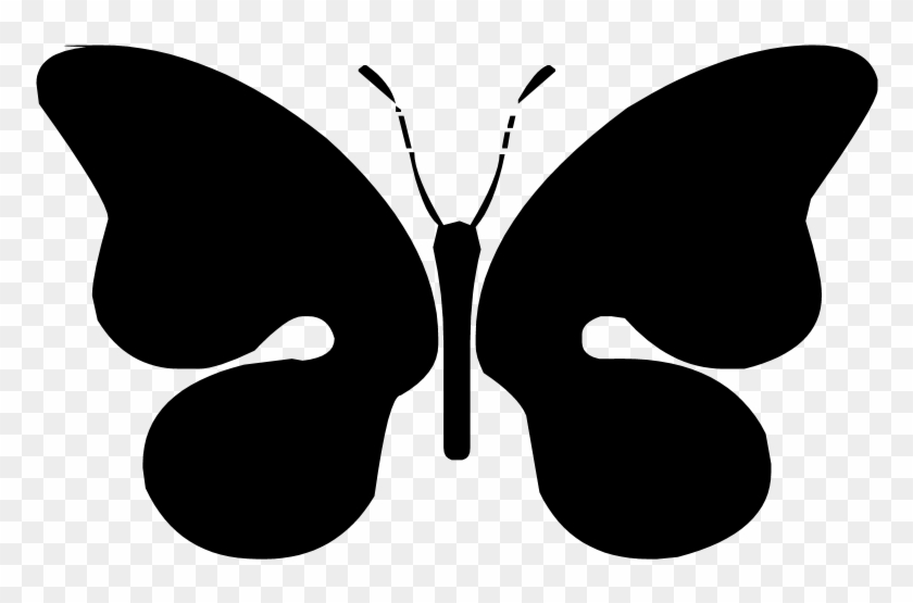 Butterfly Silhouette Png - Black Butterfly Clipart Transparent Png #848891