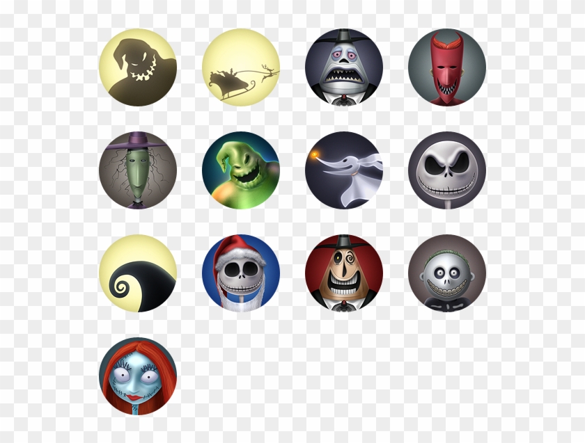 The Nightmare Before Christmas Icon Pack By Louie Mantia - Nightmare Before Christmas Character Faces Clipart