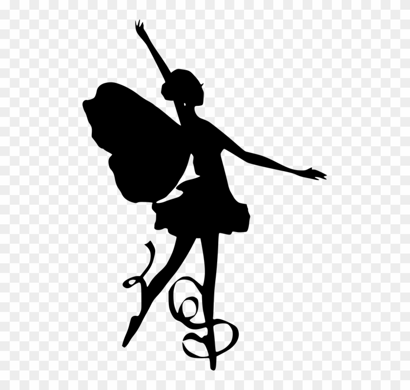 Silhouette, Ballet, Dancing, Wings, Butterfly, Jumping - Bailarina De Ballet Con Alas Clipart #849063