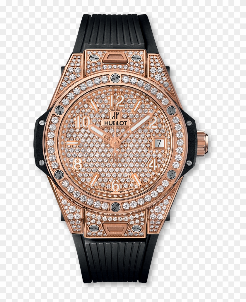 Big Bang One Click King Gold Full Pavé - Hublot Big Bang One Click Clipart #849103