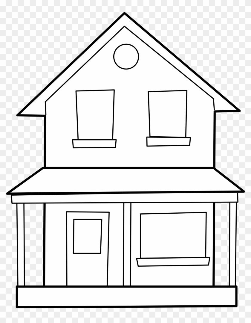 Big Image - House Line Drawing Clip Art Free - Png Download