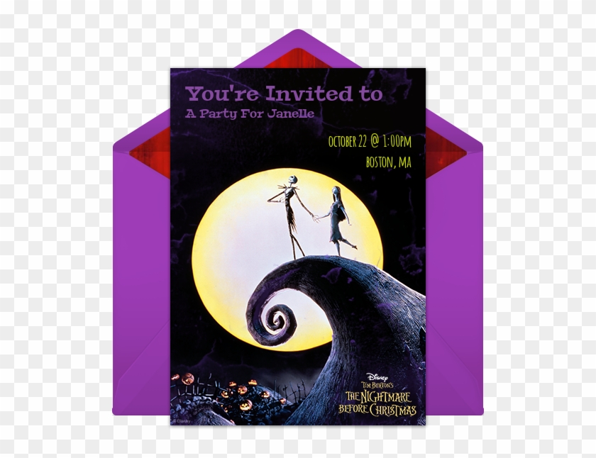 The Nightmare Before Christmas Online Invitation - Nightmare Before Christmas 25 Years Clipart #849268