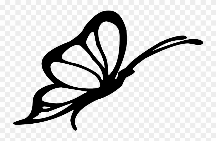 Butterfly Silhouette - Transparent Butterfly Silhouette Png Clipart #849303