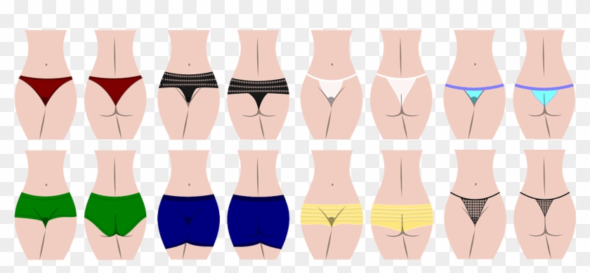 Women's Underwear, Lingerie And Girl's Panties - Panty Form Clipart