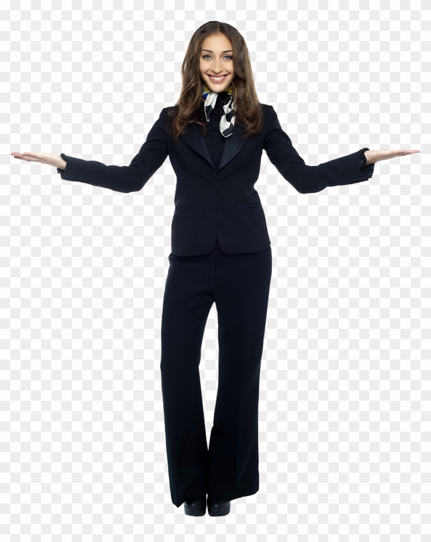 Women Pointing Both Sides Png - Girl Clipart