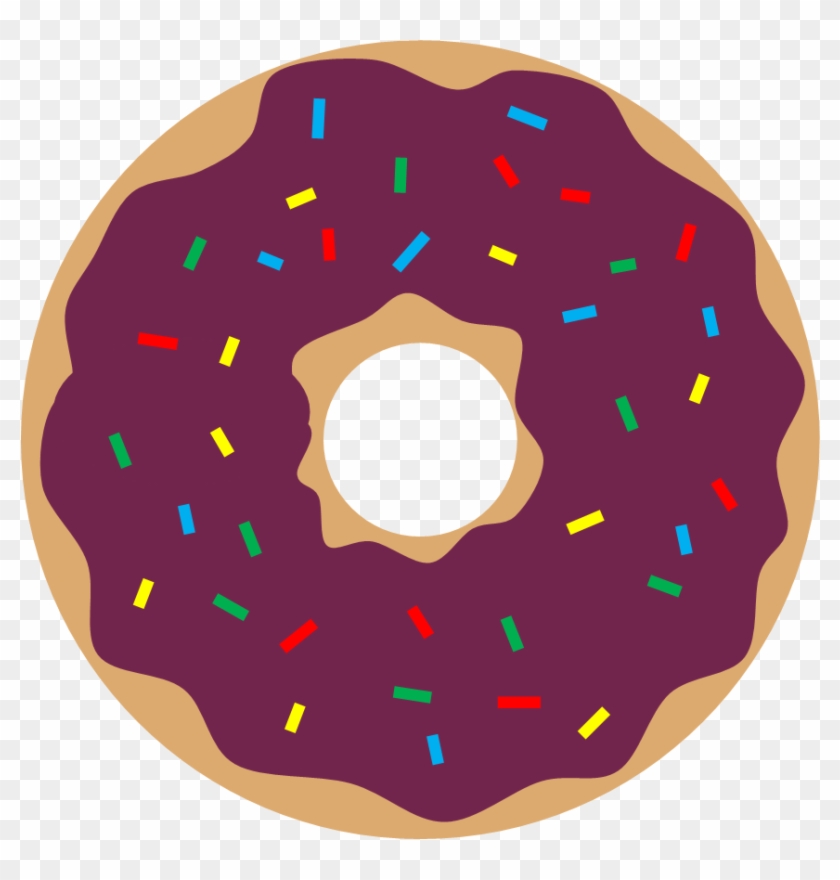 Pink Donut, Green Donut - Donuts Purple Clip Art - Png Download #849773