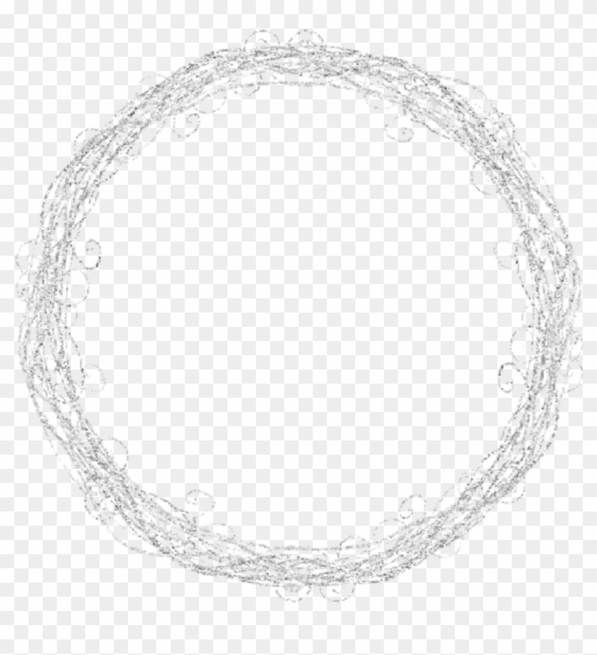 Mq Silver Round Frame Frames Border Borders - Circle Clipart