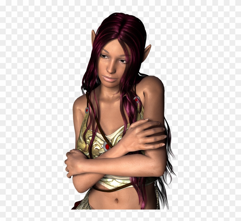 Girl, Woman, Warrior, Elven, 3d, Png - Girl Clipart