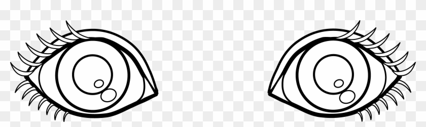 Two - Two Eyes Coloring Page Clipart