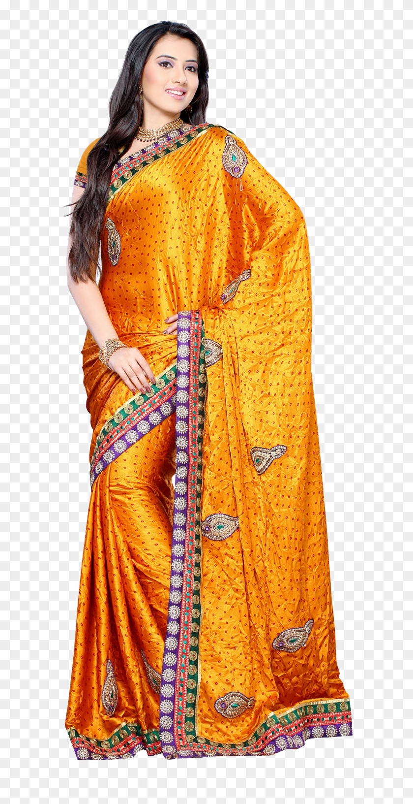 Clipart Black And White Download Indian Saree Model - Saree Model Png Hd Transparent Png