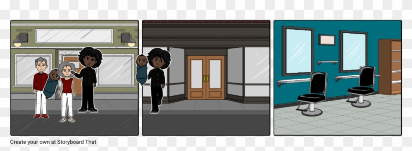 Black Guy Slaps White Lady - Cartoon Clipart