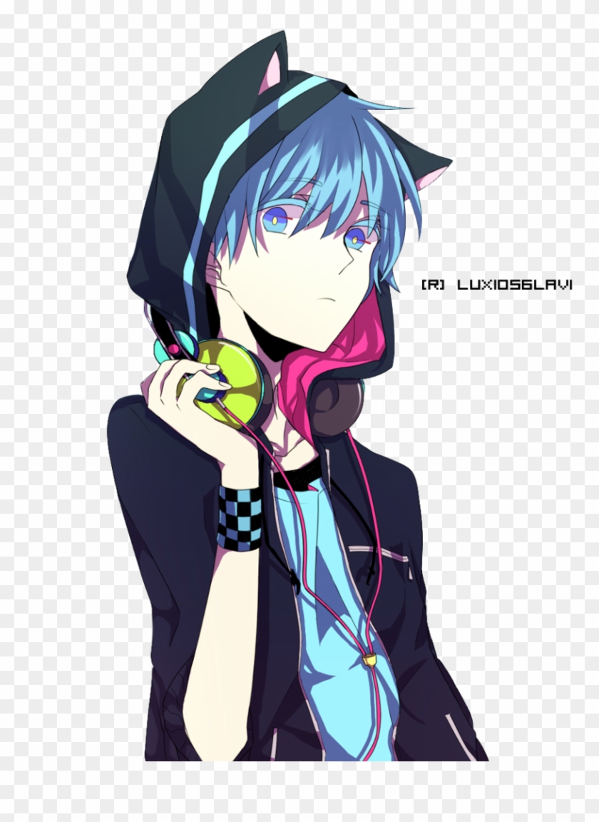 Cute Anime Boy Png - Anime Boy With Headphones Clipart