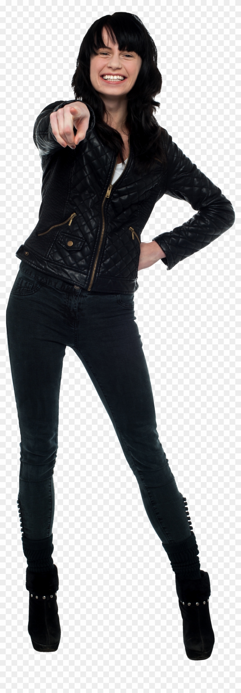 Women Pointing Front Png - Girl Clipart #850562