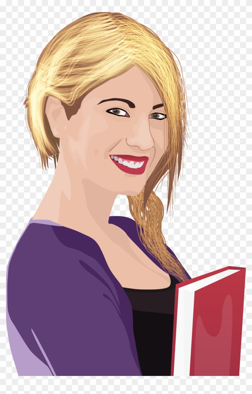 Model Clipart Realistic Girl - Smiling Girl Clip Art - Png Download