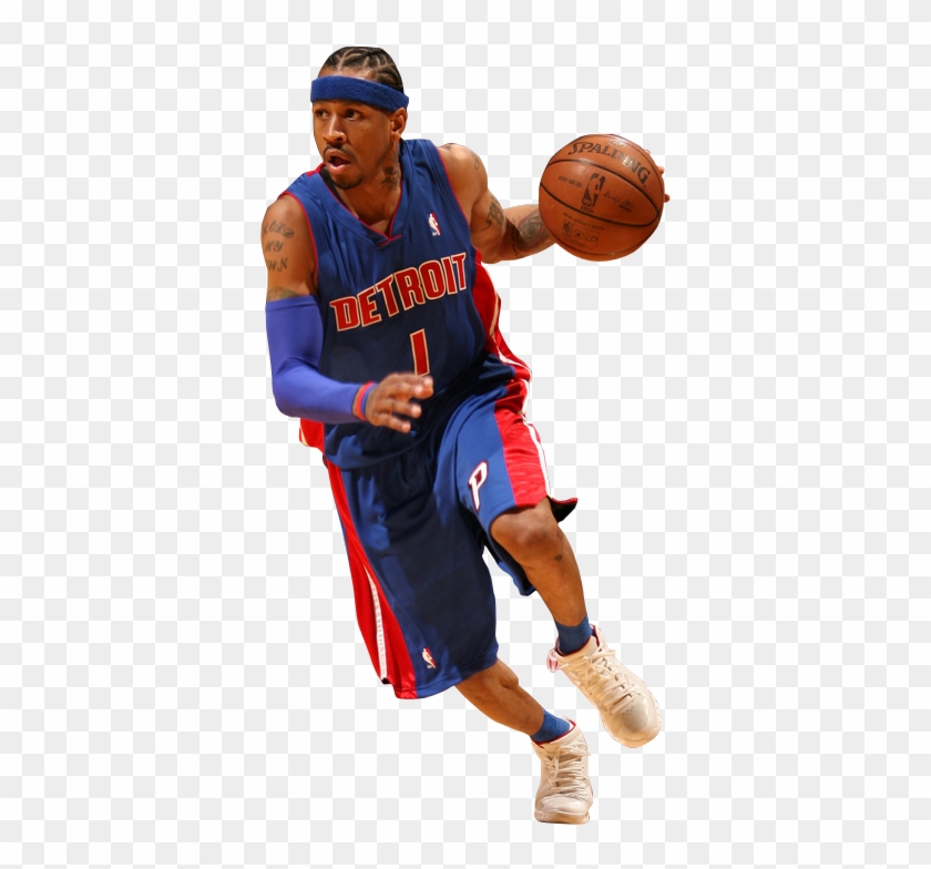 Allen Iverson Png - Allen Iverson Pistons Png Clipart #851040