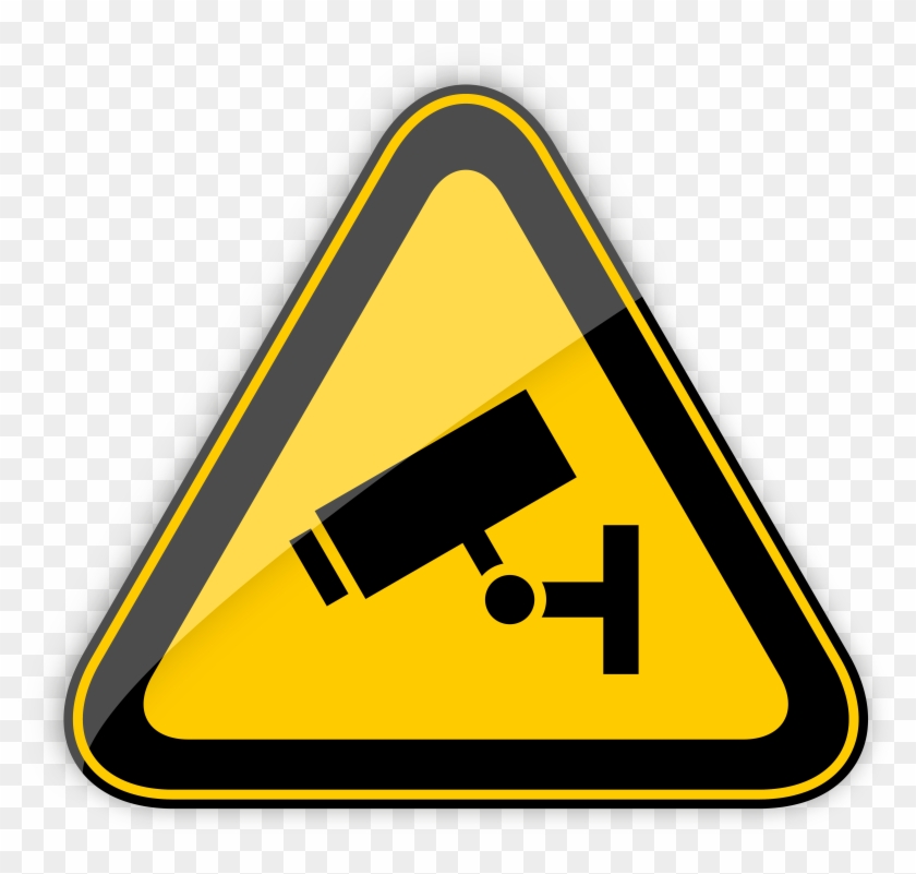 Cctv In Operation Warning Sign Png Clipart - Bio Hazard Sign Png Transparent Png #851564