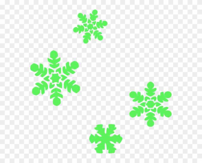 Light Snowflakes Clip Art - Green Snowflake Clipart - Png Download #851681