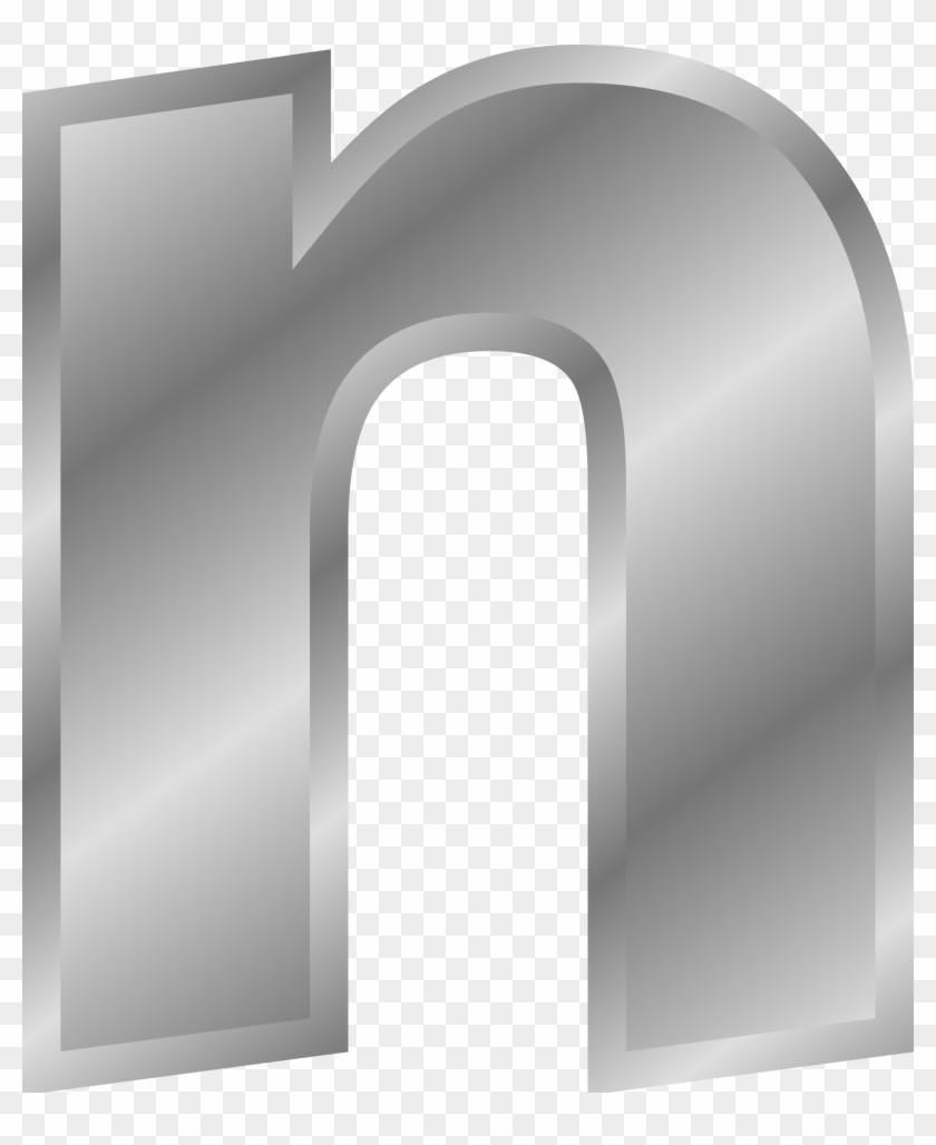Big Image - Silver Letter N Transparent Clipart