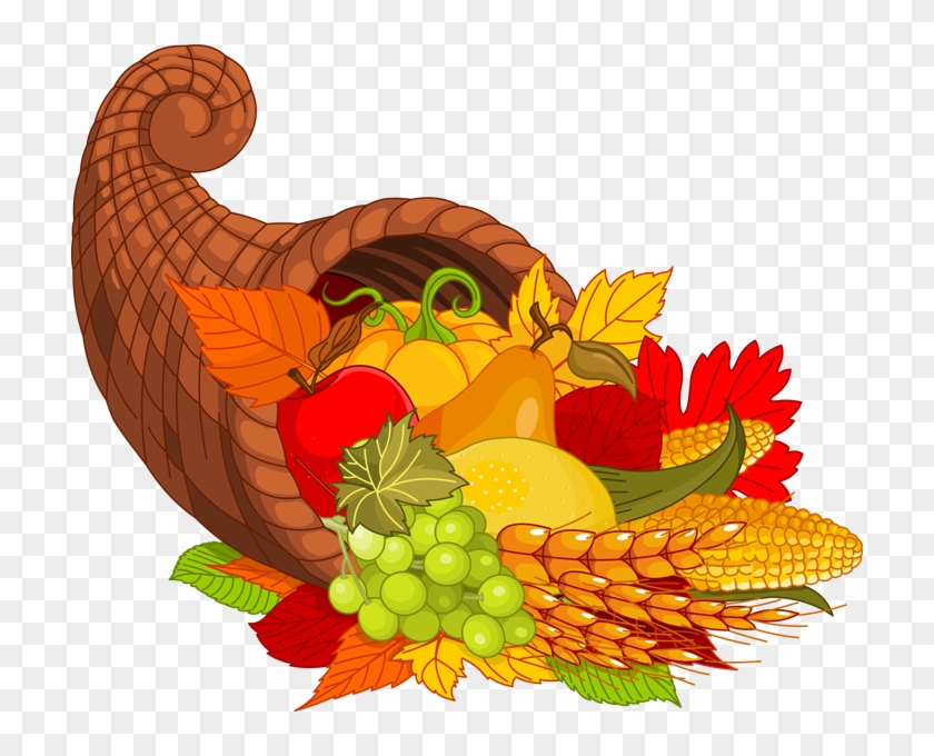 Happy Thanksgiving Clip Art - Clip Art Thanksgiving Cornucopia - Png Download #851942