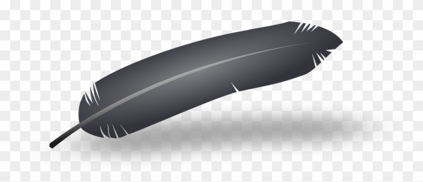 Vector Graphics,free Pictures, Free - Black Feather Clipart