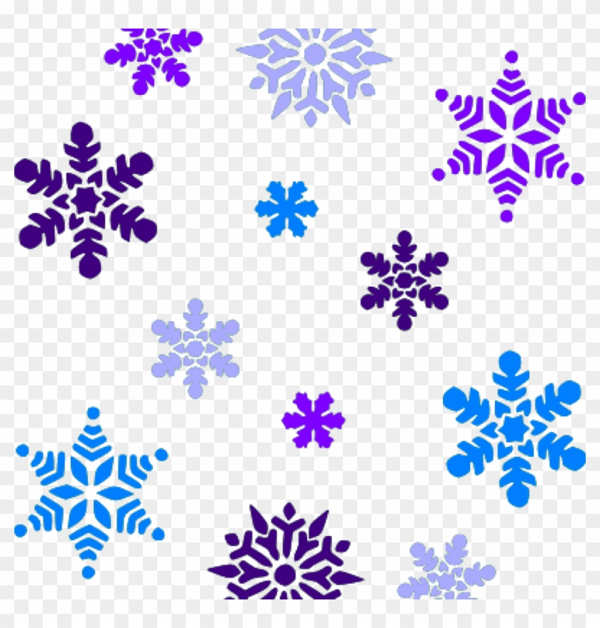 Clipart Snowflakes Free Snowflake Clipart Multi Blue - Black And White Clip Art Snow - Png Download