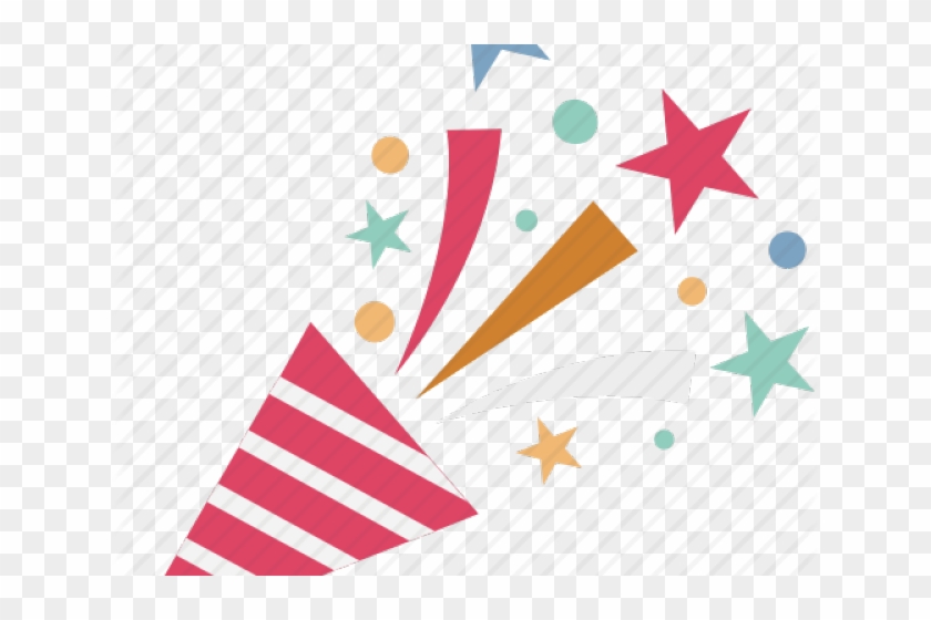 Confetti Clipart Party Horn - Confetti Poppers Transparent Background - Png Download #852471
