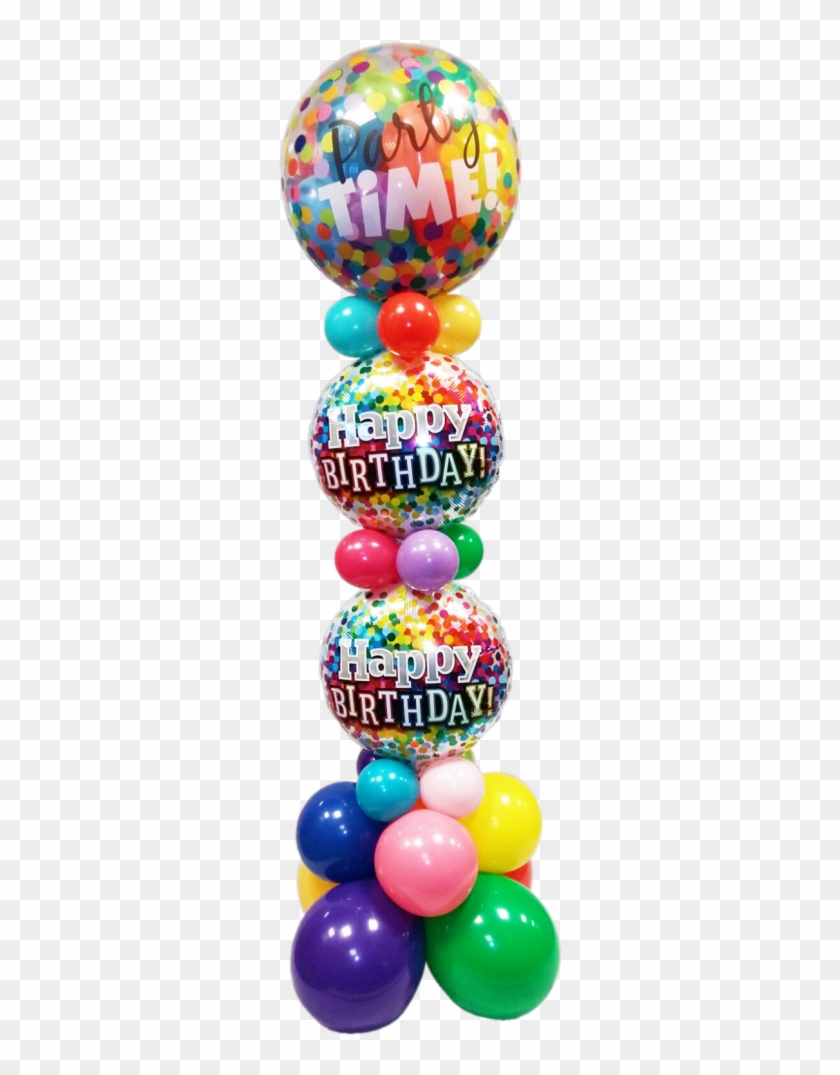 Party Time Gumball Confetti Tower - Balloon Clipart