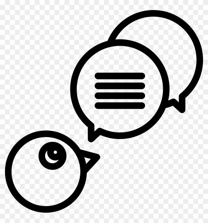 Speech Bubbles Outline Symbol In A Circle Comments - Symbol Clipart #852552