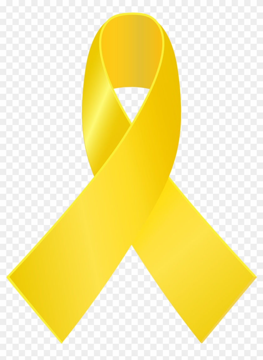 Yellow Awareness Ribbon Png Clip Art - Yellow Awareness Ribbon Transparent Png #852577