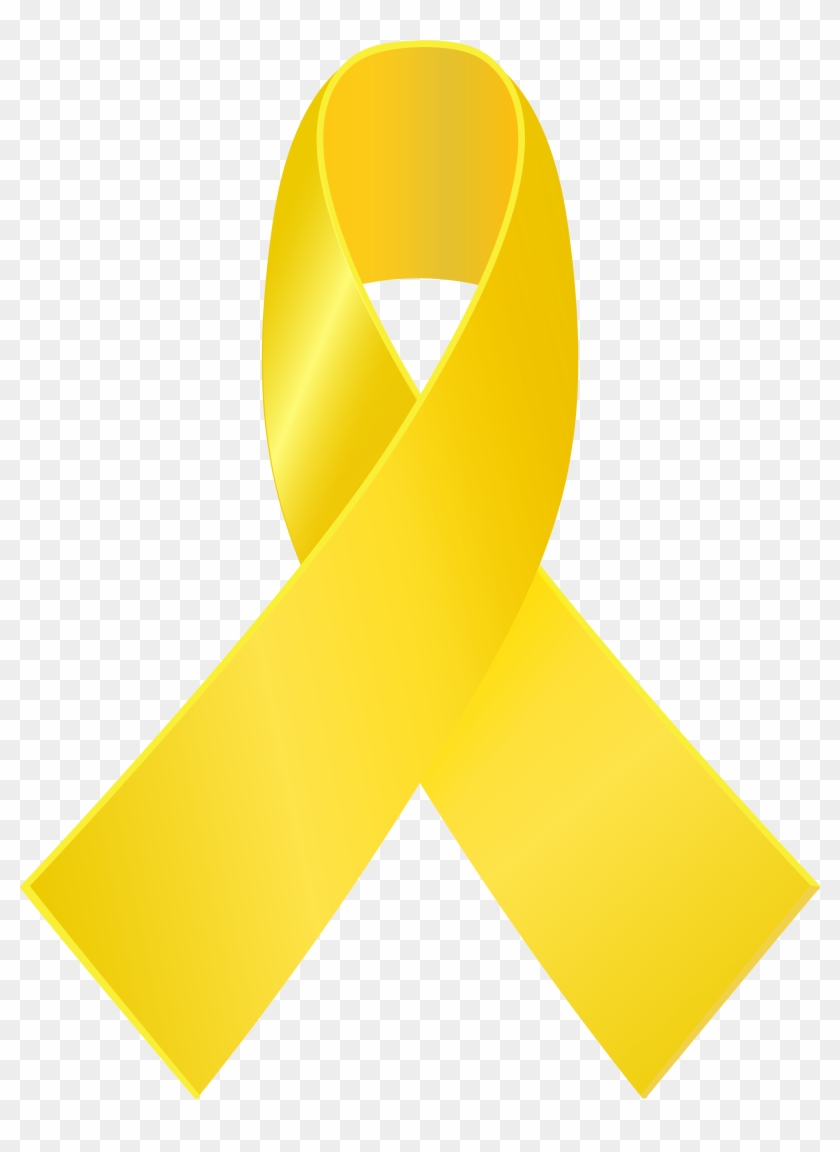 Yellow Awareness Ribbon Png Clip Art - Yellow Awareness Ribbon Transparent Png