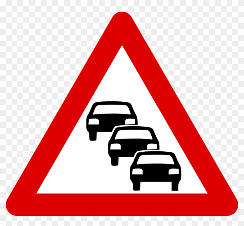 Free Png Download Traffic Queue Warning Road Sign Png - Loose Chippings Road Sign Clipart #852604