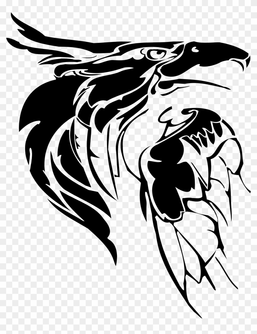 Eagle Clipart Feather - Cabeza De Aguila Dibujo Png Transparent Png