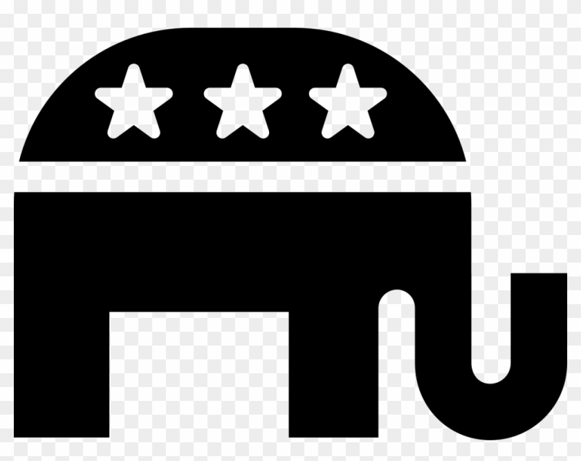 Elephant Republican Symbol Comments - Republican Logo Black And White Clipart #853066