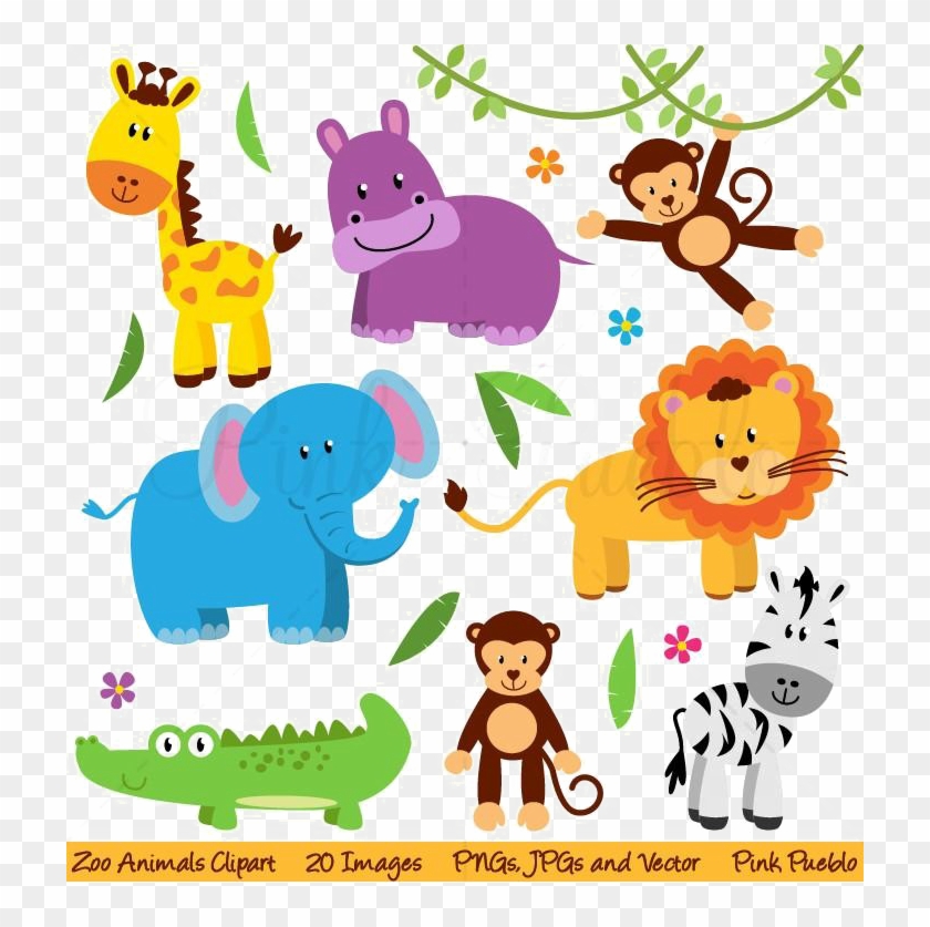 Jungle Safari Transparent Background Png - Transparent Background Animals Clipart #853157